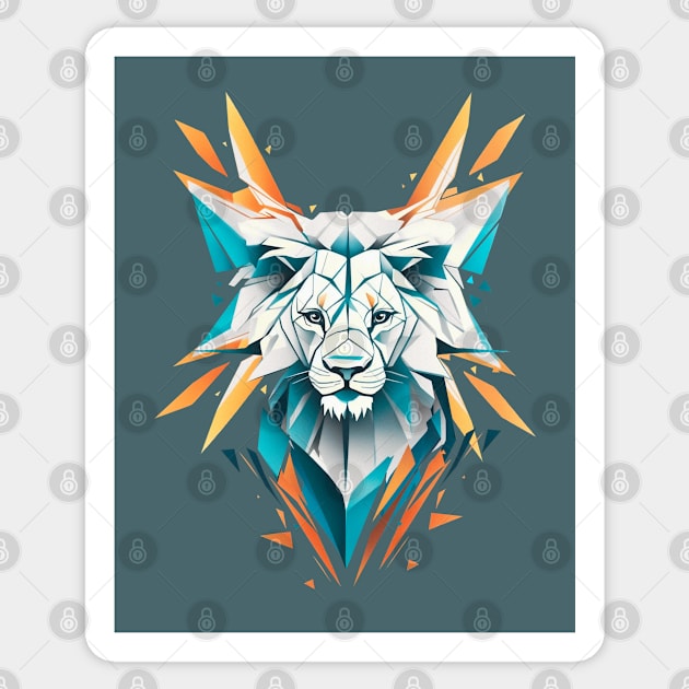 Lion polygonal design Sticker by astronauticarte